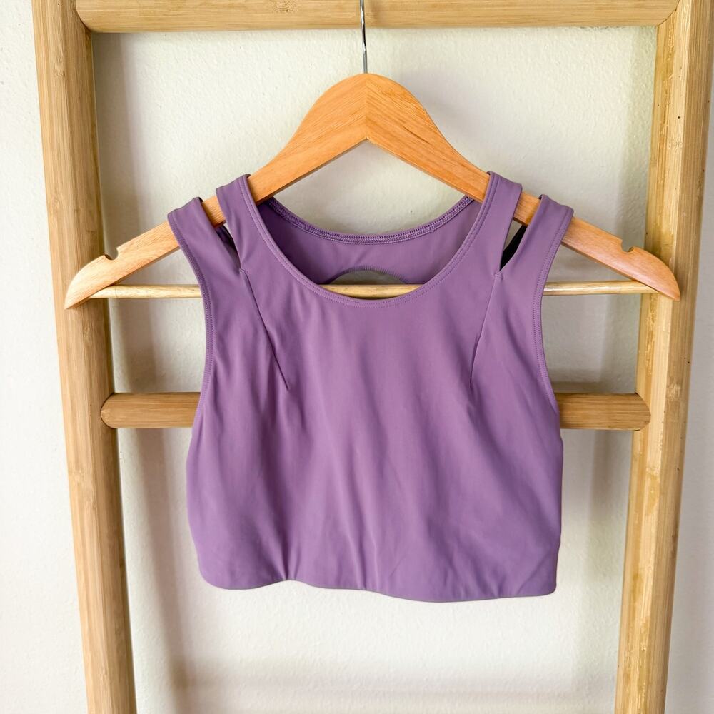 Lululemon Strong Front Cropped Sports Bra Lavender Purple Size 6 B/C - Picture 3 of 6